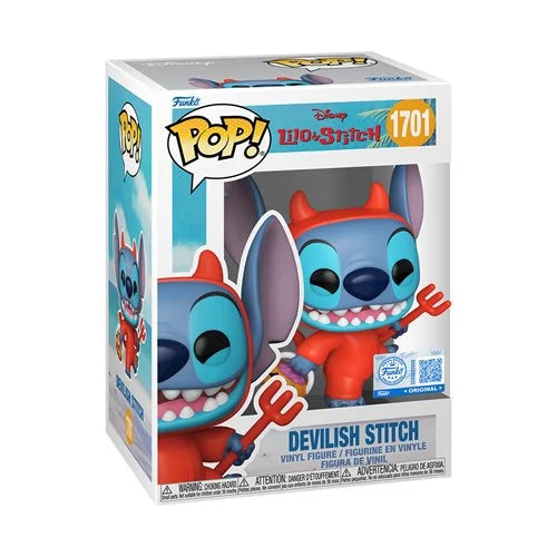 PRE-ORDER ETA December 2025 Funko Pop! Lilo & Stitch - Devilish Stitch #1701 - Exclusive -  Chance Of Chase