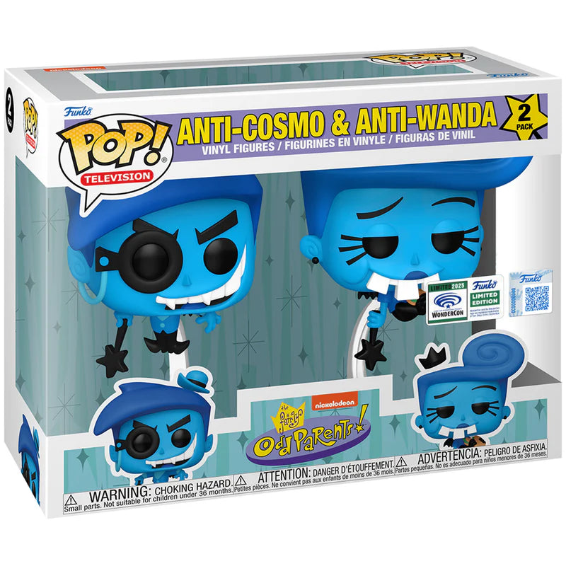 Funko Pop! Fairly Odd Parents - Anti-Cosmo & Anti-Wanda 2 Pack - Wondercon 2025 - Pop Protector Included