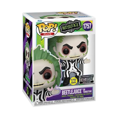 Funko Pop! Beetlejuice - Beetlejuice On Tombstone #1757 Entertainment Earth Exclusive - Glow