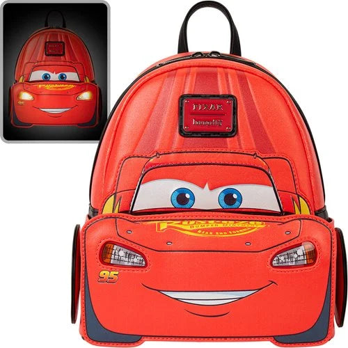 Loungefly - Disney Pixar Cars 20th Anniversary Lightning McQueen Shimmer Light-Up Mini Backpack
