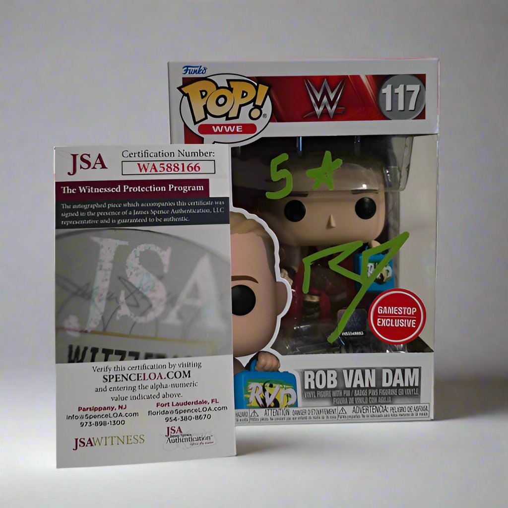 Funko Pop! Rob Van Dam #117 - WWE - Signed/Auto - JSA COA