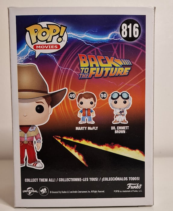 Funko Pop! Back To The future - Marty Mcfly (Western Outfit) #816 - Hot Topic Exclusive