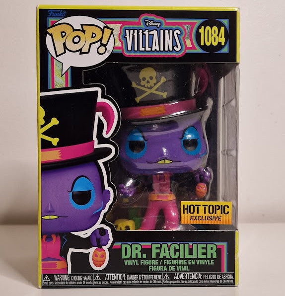 Funko Pop! Disney Villains - Dr Facilier #1084 - Blacklight - Hot Topic Exclusive