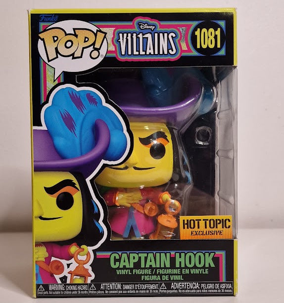 Funko Pop! Disney Villains - Captain Hook #1081 - Blacklight - Hot Topic Exclusive