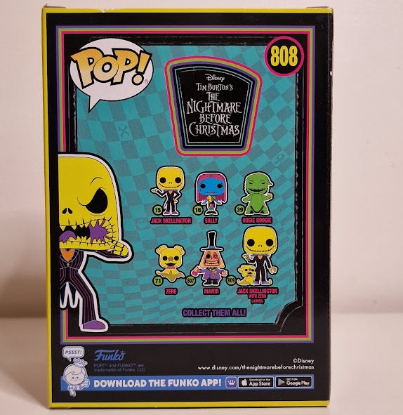 Funko Pop! Nightmare Before Christmas - Jack Skellington #808 - Blacklight - Gamestop Exclusive
