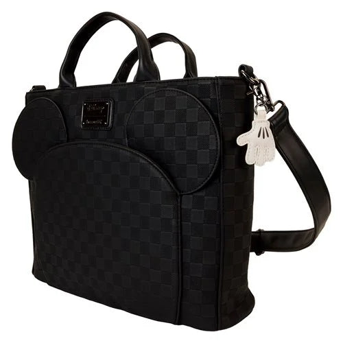 Loungefly - Disney Mickey Ear Checkerboard Convertible Tote Bag