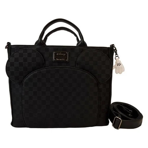 Loungefly - Disney Mickey Ear Checkerboard Convertible Tote Bag