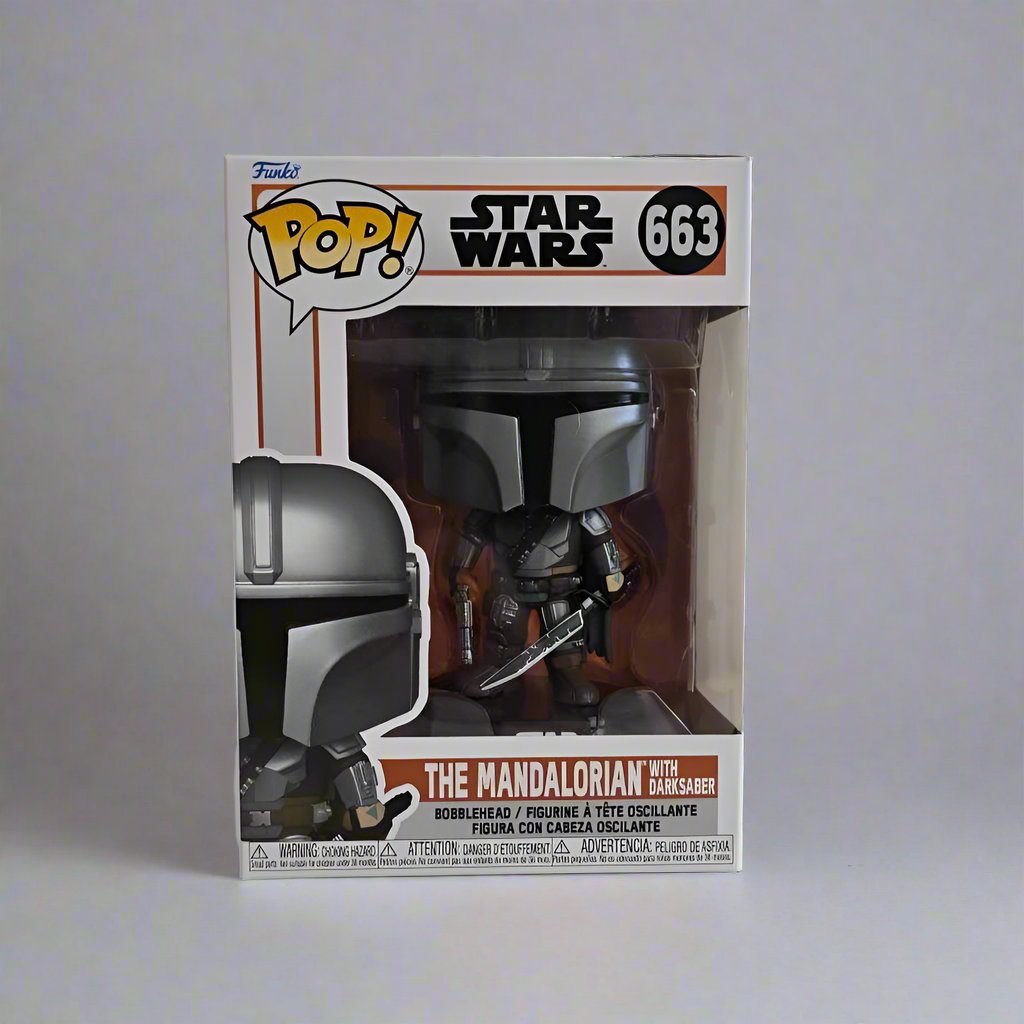 Funko Pop The Mandalorian With Darksaber #663 - Star Wars