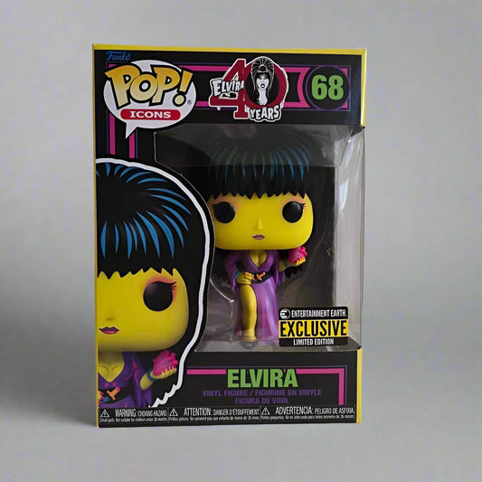 Funko Pop! Elvira #68 - Blacklight - Entertainment Earth Exclusive - Icons