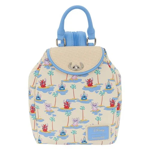 Loungefly - Lilo & Stitch Stitch, Angel, and Leroy Micro Mini-Backpack