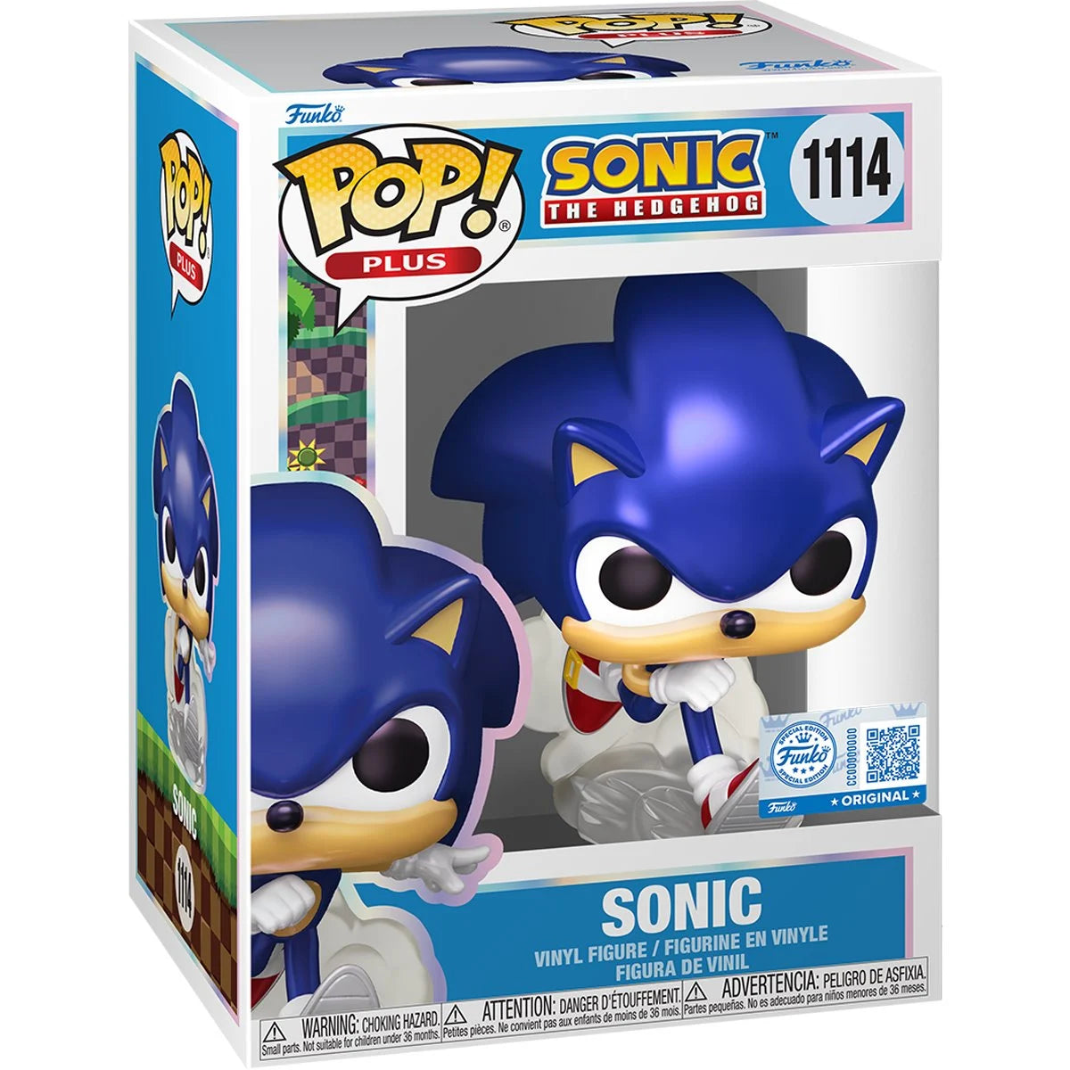Funko Pop! Sonic The Hedgehog - Sonic (Pearl) #1114 - Pop Plus