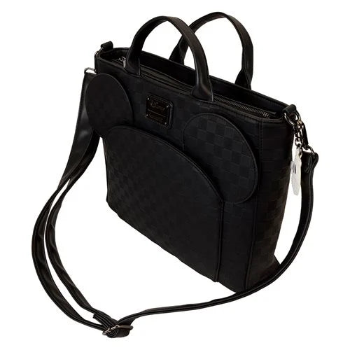 Loungefly - Disney Mickey Ear Checkerboard Convertible Tote Bag