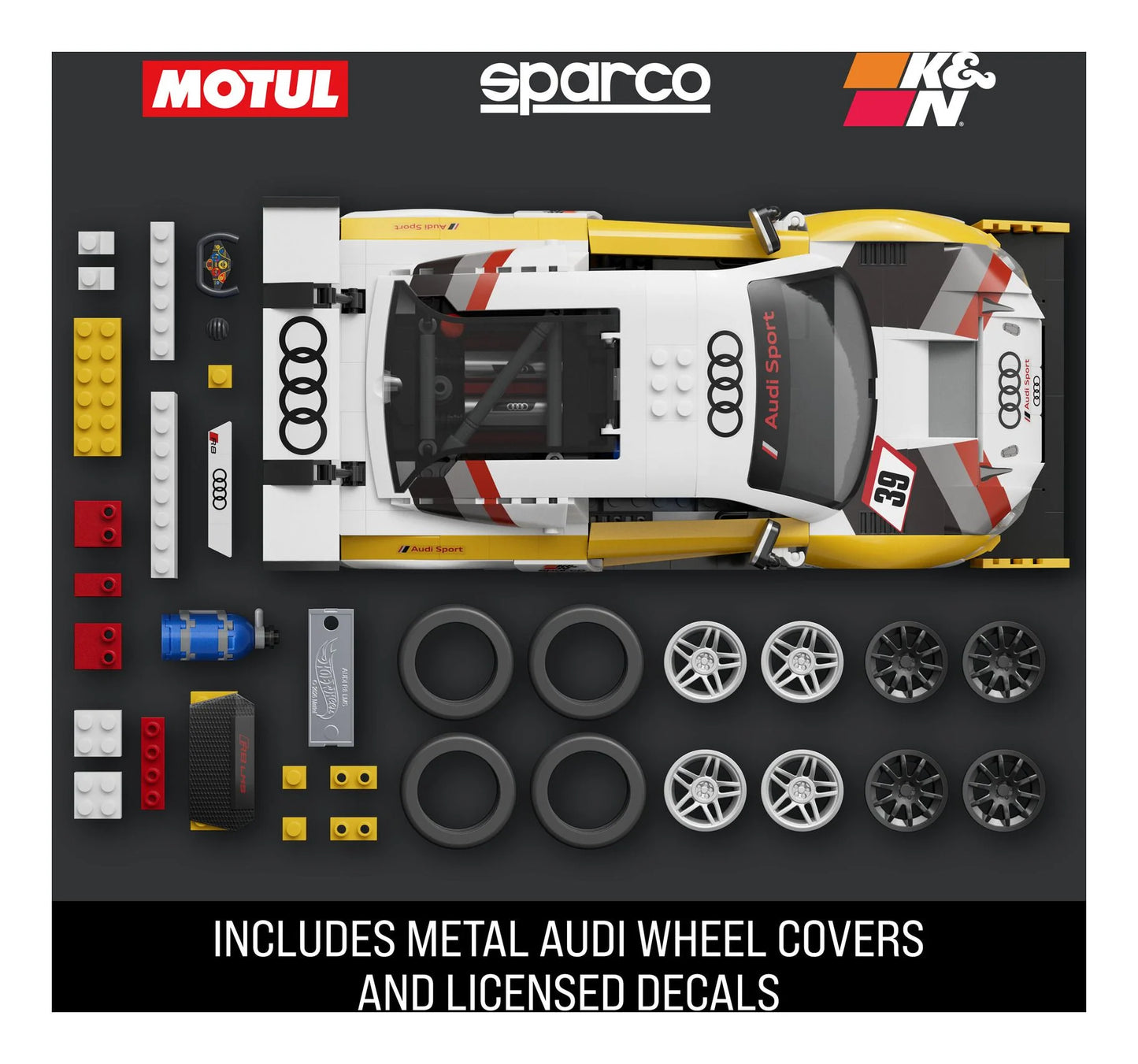 Mattel Brick Shop Hot Wheels - '15 Audi R8 LMS