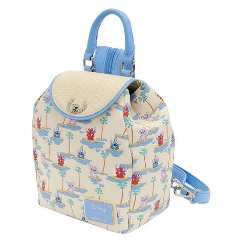 Loungefly - Lilo & Stitch Stitch, Angel, and Leroy Micro Mini-Backpack