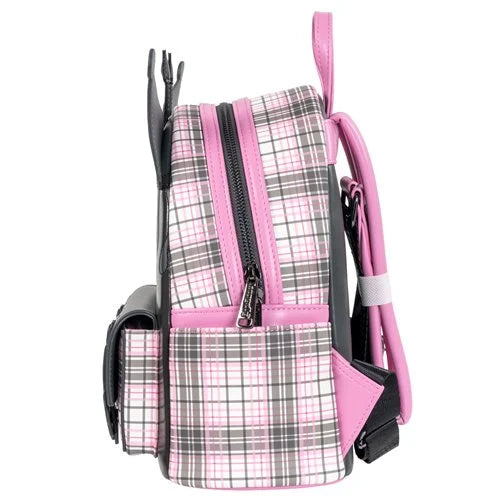 Loungefly Sanrio Kuromi Flames and Plaid Mini-Backpack - Entertainment Earth Exclusive