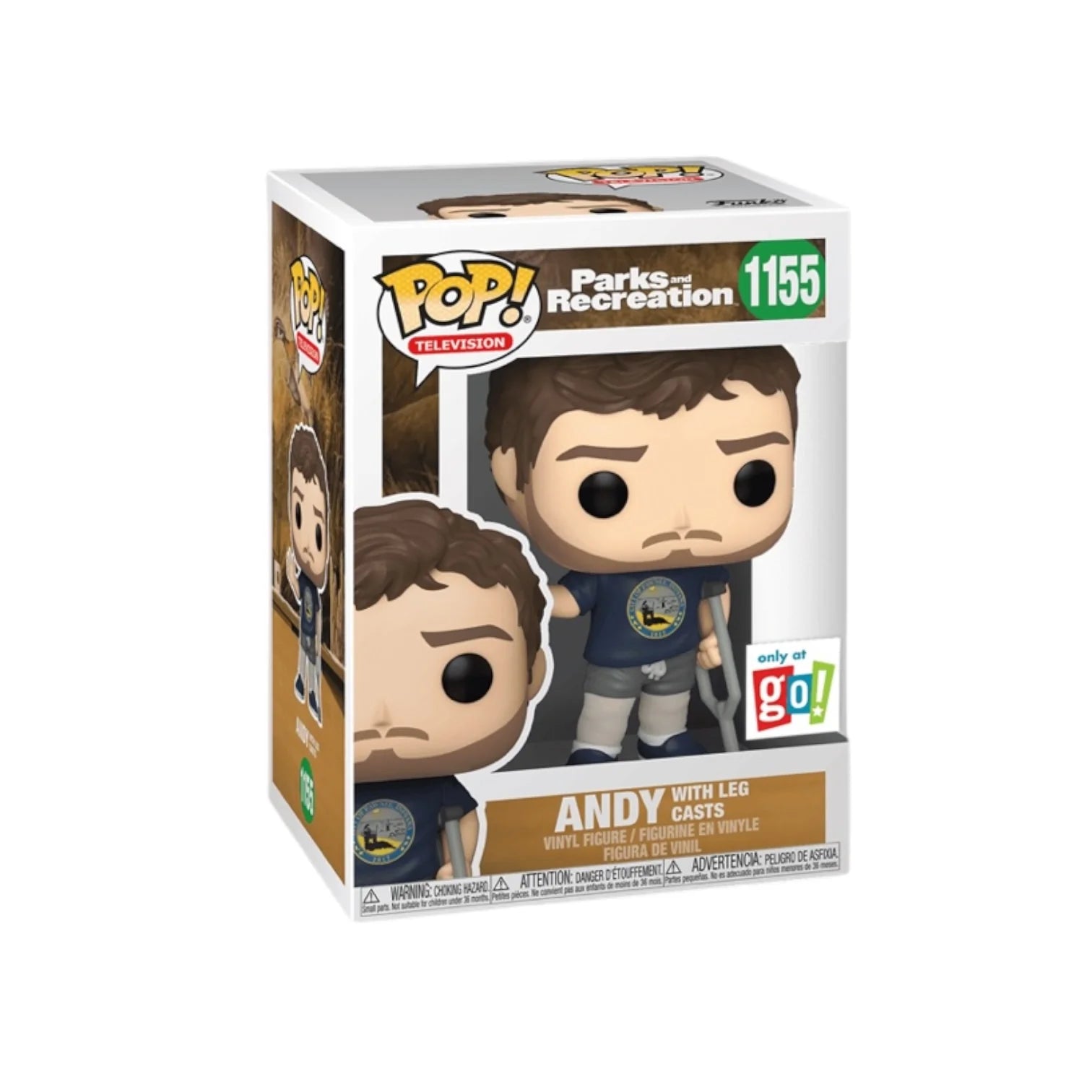 Funko Pop! Parks And Recreation - Andy With Leg Casts #1155 - Only At Go! Special Edition