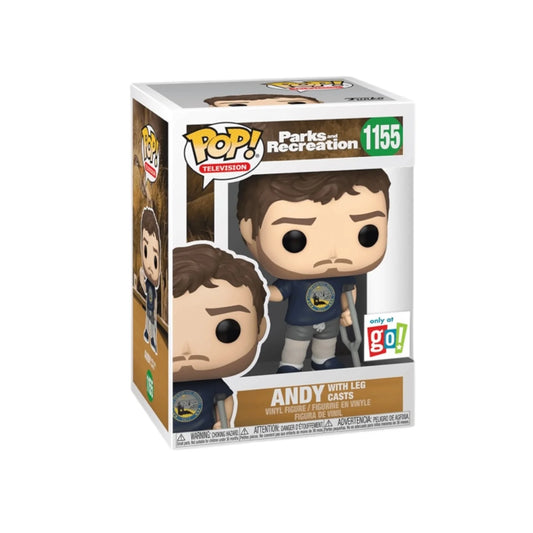 Funko Pop! Parks And Recreation - Andy With Leg Casts #1155 - Only At Go! Special Edition
