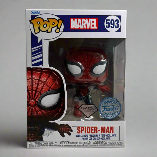 Funko Pop! Marvel – Spider-Man (Diamond Glitter) #593 – Special Edition