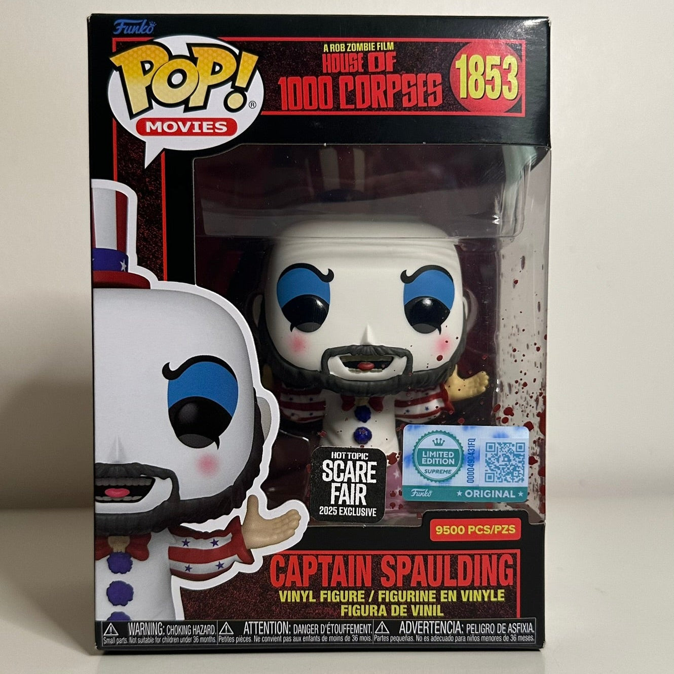 Funko Pop! House of 1000 Corpses - Captain Spaulding #1853 - LE 9500 Pcs - Hot Topic Scare Fair