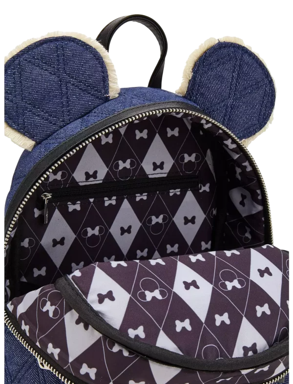 Loungefly Disney Minnie Mouse Denim Quilted Mini Backpack