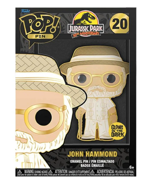 Funko Pop! Pin Jurassic Park - John Hammond #20 - Glow In The Dark