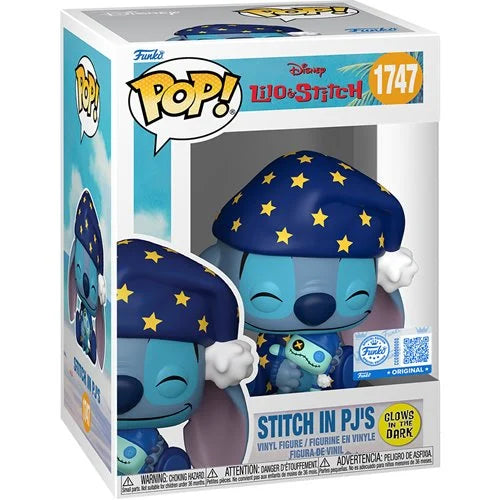 Funko Pop! Lilo &Stitch - Stitch In Pj's #1747 Glow In The Dark