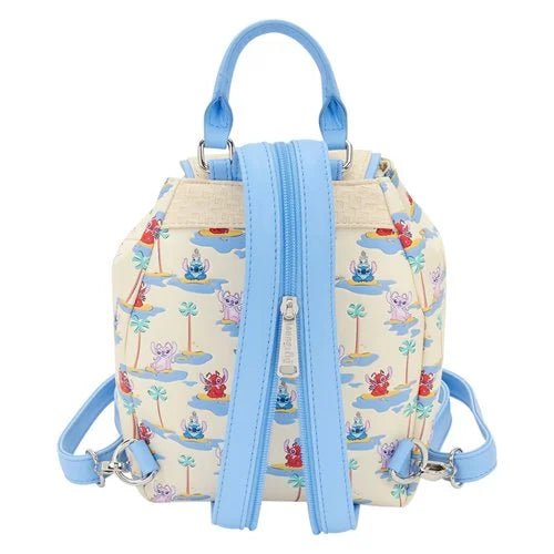 Loungefly - Lilo & Stitch Stitch, Angel, and Leroy Micro Mini-Backpack