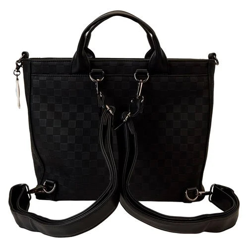 Loungefly - Disney Mickey Ear Checkerboard Convertible Tote Bag
