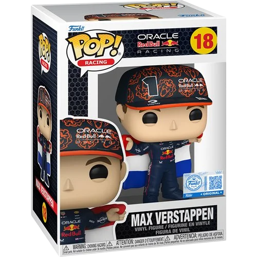 Pre-Order ETA SEPT Funko Pop! Formula 1 Red Bull Racing - Max Verstappen with Flag #18 - Exclusive