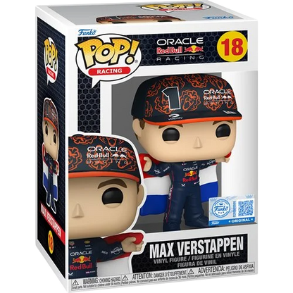 Pre-Order ETA SEPT Funko Pop! Formula 1 Red Bull Racing - Max Verstappen with Flag #18 - Exclusive