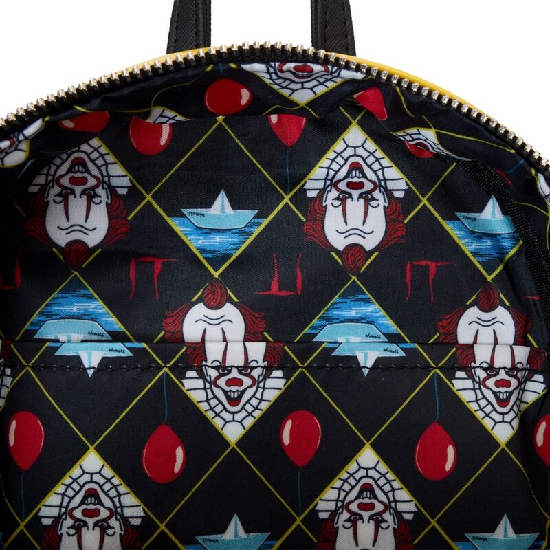 Loungefly x Warner Brothers IT Pennywise Raincoat Cosplay Mini Backpack - Glow In The Dark